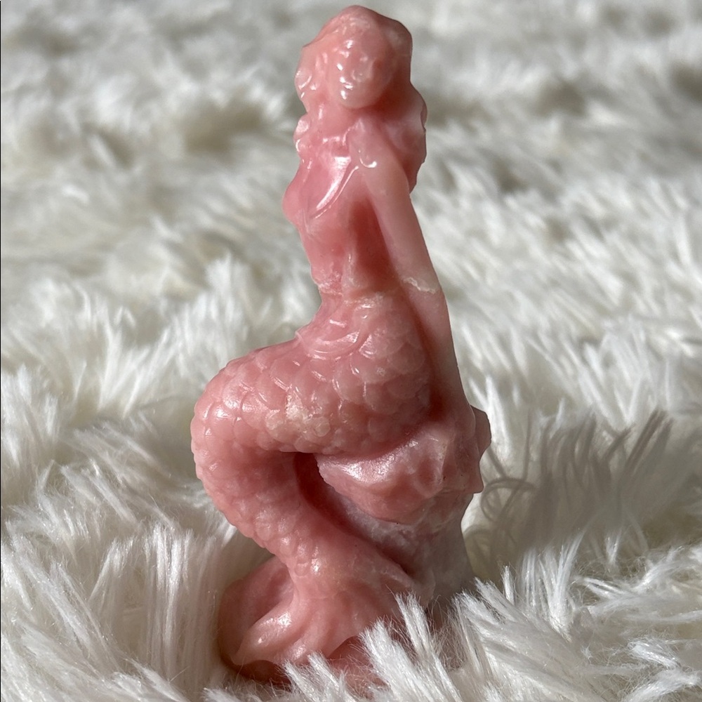 Genuine Pink Opal Mermaid